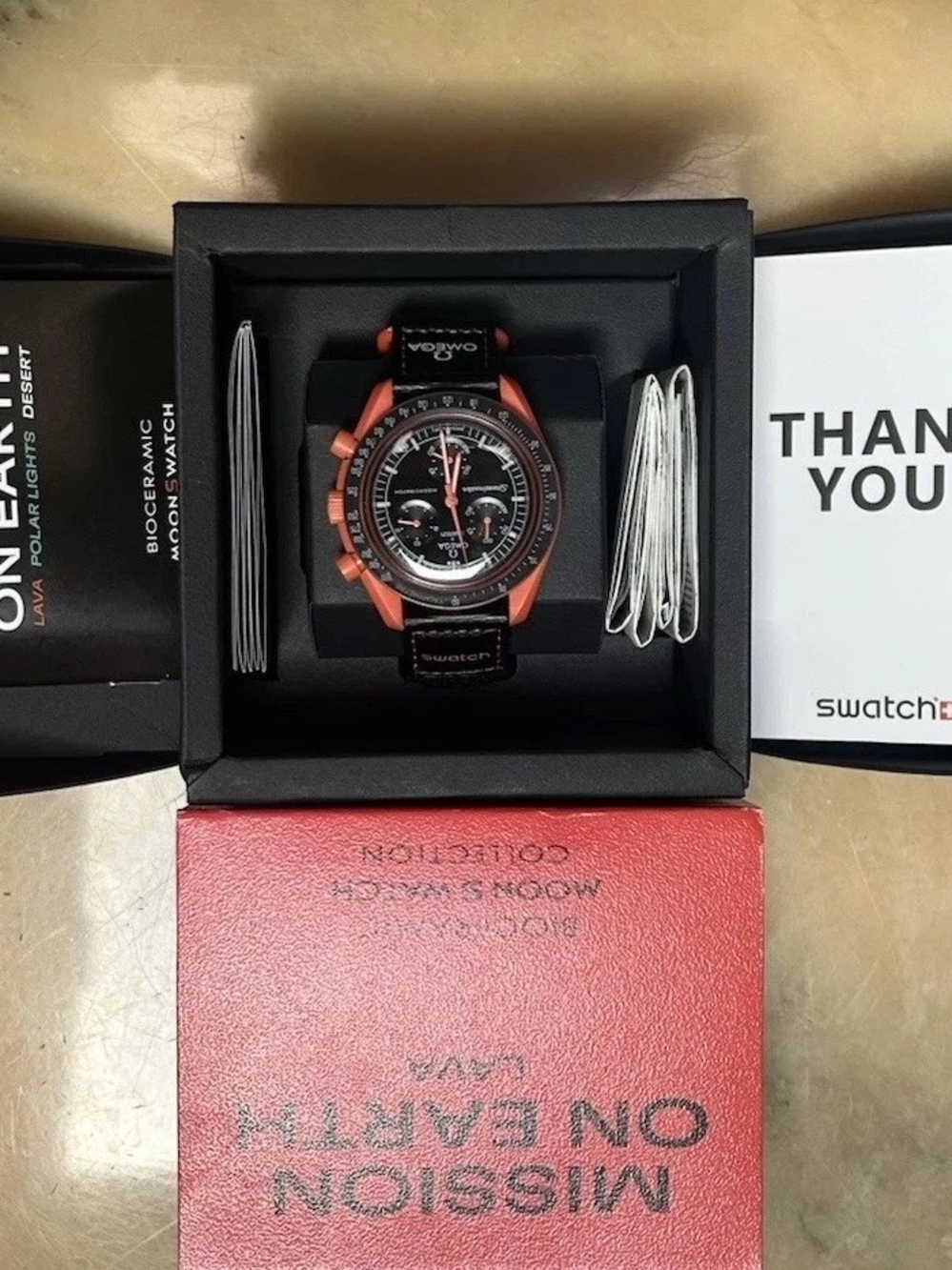 Swatch Moonswatch Mission on Earth Lava | New In Box